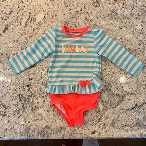 Toddler girls swim suit/ rash guard